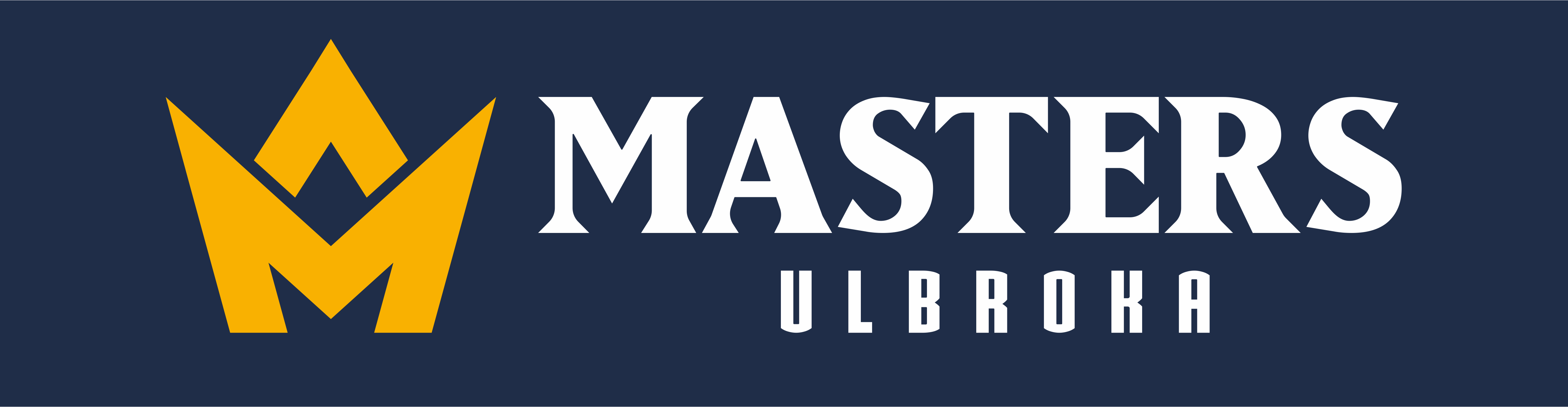 Masters Ulbroka logo - Horizontālais, Uz balta fona